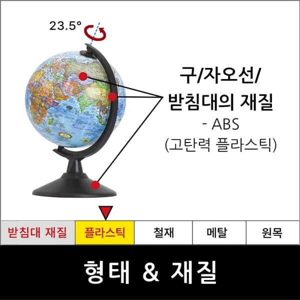 [맵소프트] 18cm 블루 조명 지구본/18-BL/지구의