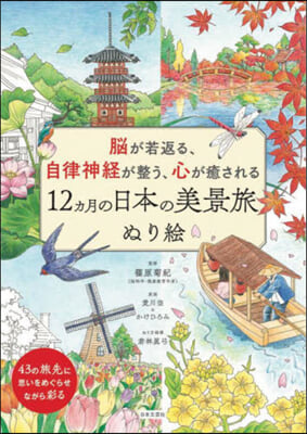 12ヵ月の日本の美景旅ぬり繪