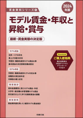 ’24 モデル賃金.年收と昇給.賞輿