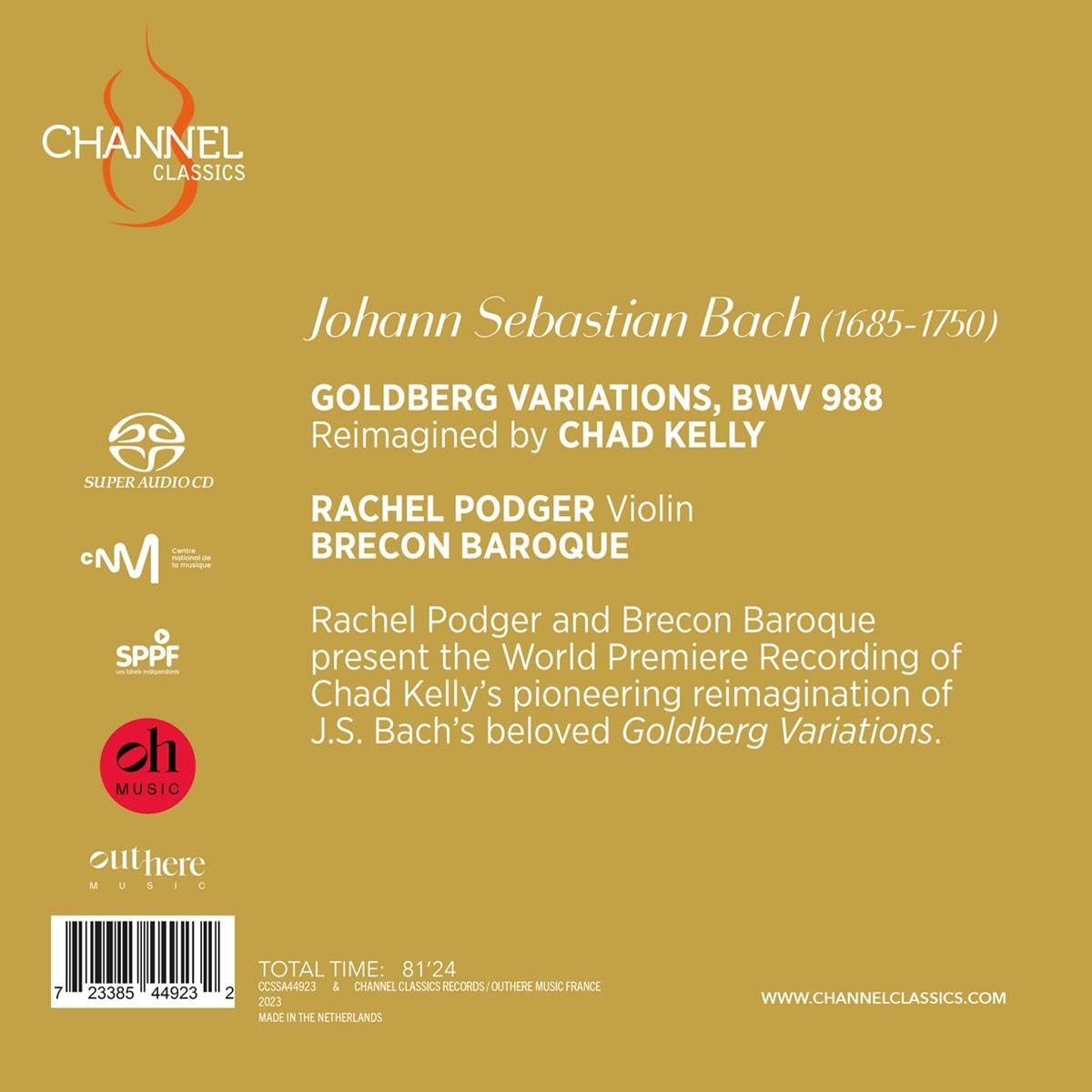 Rachel Podger 바흐: 골트베르크 변주곡 - 솔로 바이올린과 앙상블을 위한 편곡 버전 (Bach: Goldberg Variations Reimagined)
