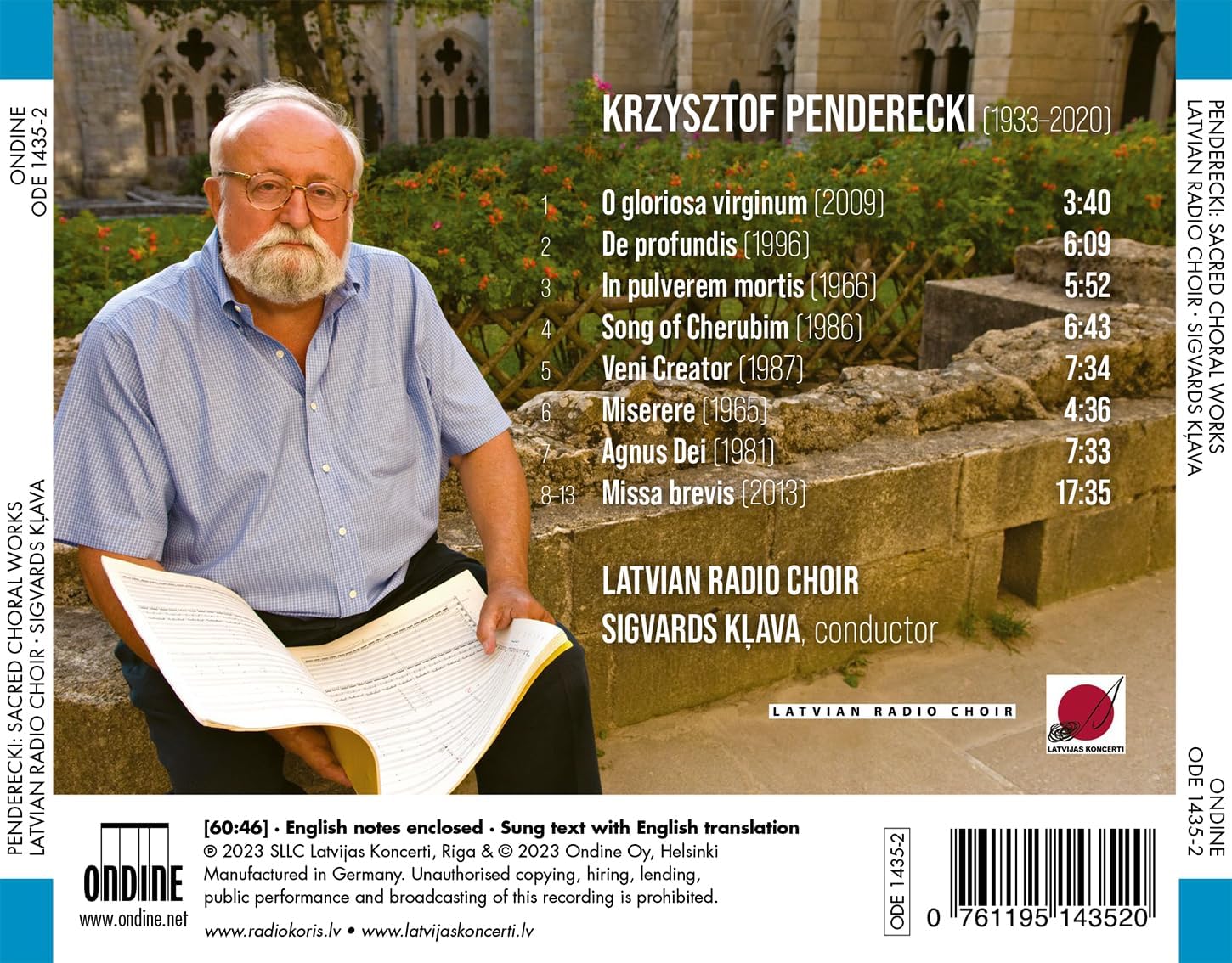 Sigvards Klava 펜데레츠키: 종교합창곡 (Penderecki: Sacred Choral Works)