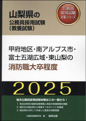 ’25 甲府地區.南アルプス 消防職大卒