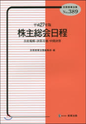 平27 株主總會日程 會社規模.決算月別