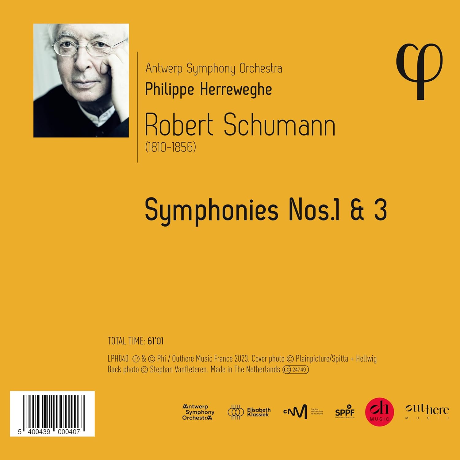 Philippe Herreweghe 슈만: 교향곡 1번 '봄' & 3번 '라인' (Schumann: Symphonies Nos. 1 & 3)
