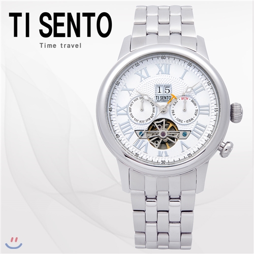 티센토(TI SENTO) 남성손목시계(TS50041WSdate/ 메탈밴드/본사직영/백화점AS가능/오토매틱)