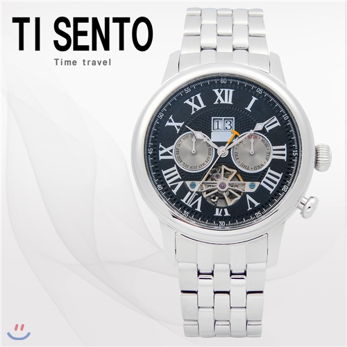 티센토(TI SENTO) 남성손목시계(TS50041BSdate/ 메탈밴드/본사직영/백화점AS가능/오토매틱)