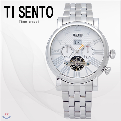 티센토(TI SENTO) 남성손목시계(TS50021WSdate/ 메탈밴드/본사직영/백화점AS가능/오토매틱)