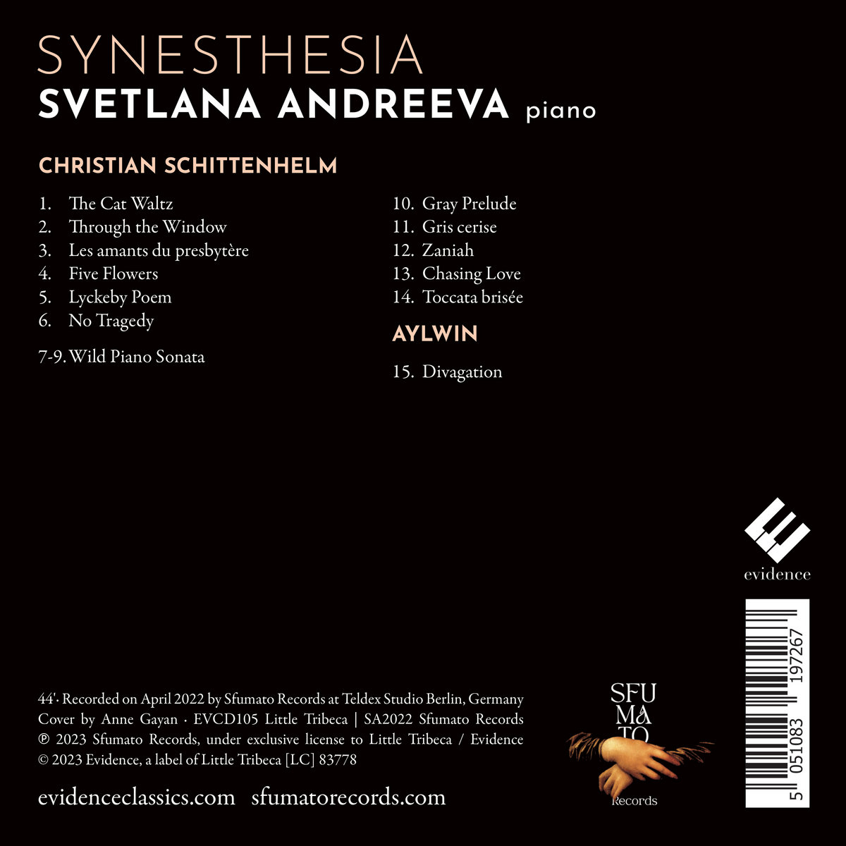 Svetlana Andreeva 크리스티안 쉬텐헬름: 피아노 작품집 (Christian Schittenhelm - Synesthesia)