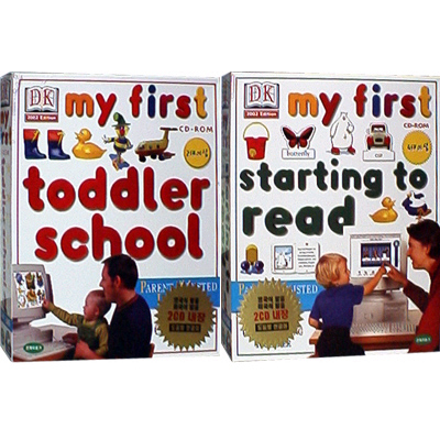 [DK 특가 1 SET]my first starting to read : 영국/미국식 발음(2 DISC) + My First Toddler School : 영국/미국식 발음 (2 DISC) + 한글가이드북