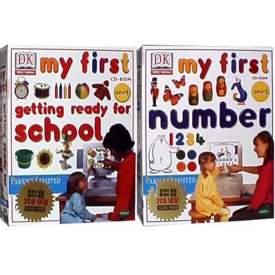 [DK 특가 1 SET] My First Getting Ready For School : 영국/미국식발음(2 DISC) + my first number : 영국/미국식 발음 (2 DISC) + 한글가이드북