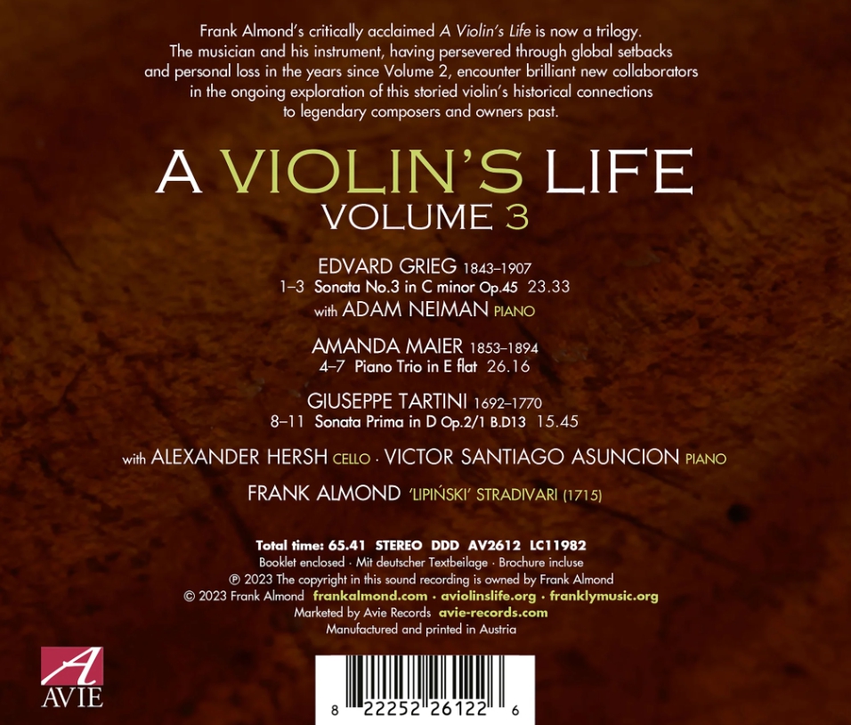 Frank Almond 바이올린의 일생 3집 (A Violin's Life, Volume 3 - Music For the 'lipinski' Stradivari)
