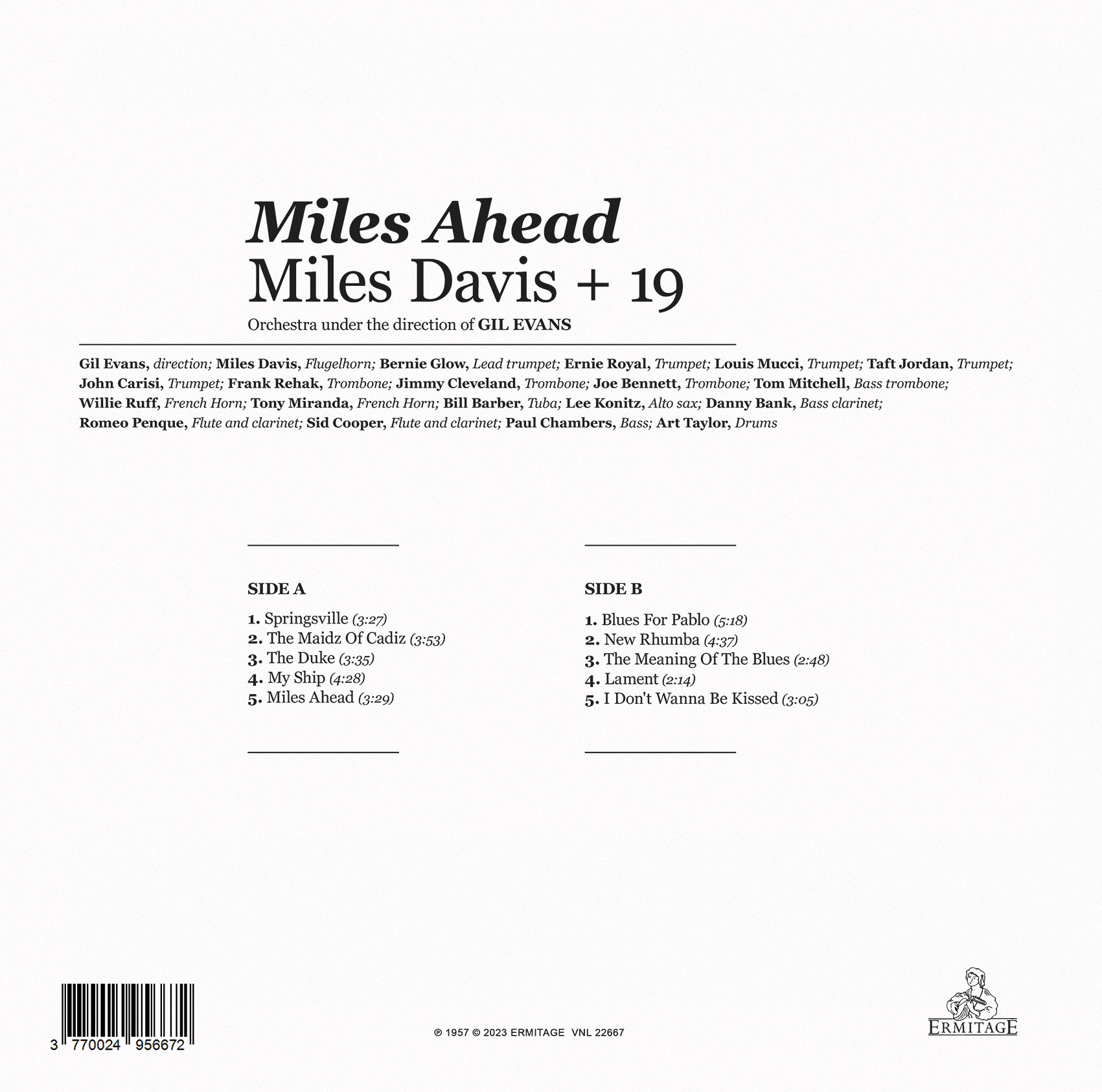 Miles Davis (마일스 데이비스) - Miles Ahead [옐로우 컬러 LP]