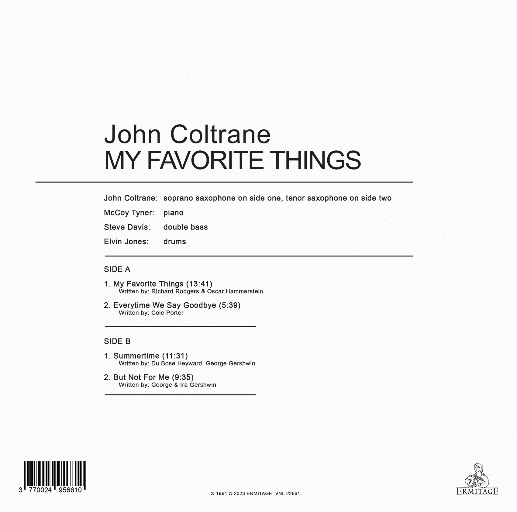 John Coltrane (존 콜트레인) - My Favorite Things [옐로우 컬러 LP]