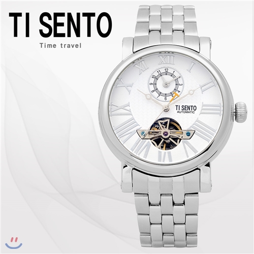 티센토(TI SENTO) 남성손목시계(TS50021WSdual/ 메탈밴드/본사직영/백화점AS가능/오토매틱/듀얼)