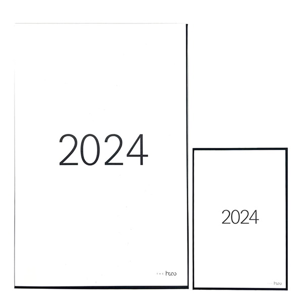 2024 책상용달력 오퍼비 탁상 기능성포켓 노스프링 스티커 모던 캘린더