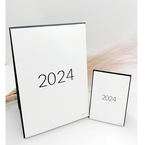 2024 책상용 오퍼비 탁상 미니 달력 환경친화적 모던 스티커 Mini
