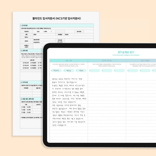 리훈 조만간출근 취준생 PDF 다이어리 취업 굿노트 이력서 자기소개서 속지