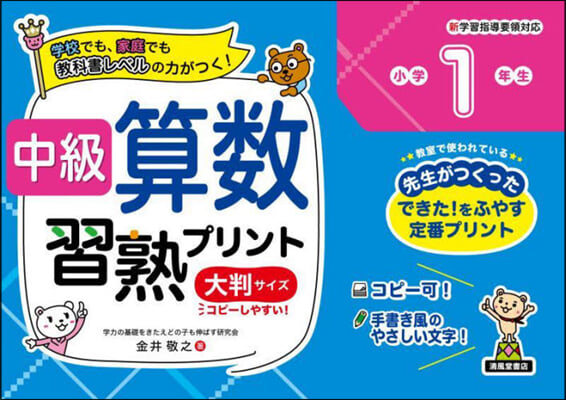 中級算數習熟プリント 小學1年生 大判サイズ 