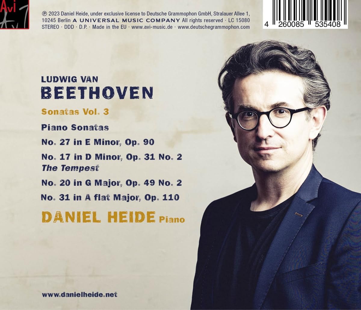 Daniel Heide 베토벤: 피아노 소나타 17번 '템페스트', 20, 27, 31번 (Beethoven: Sonatas Vol. 3)