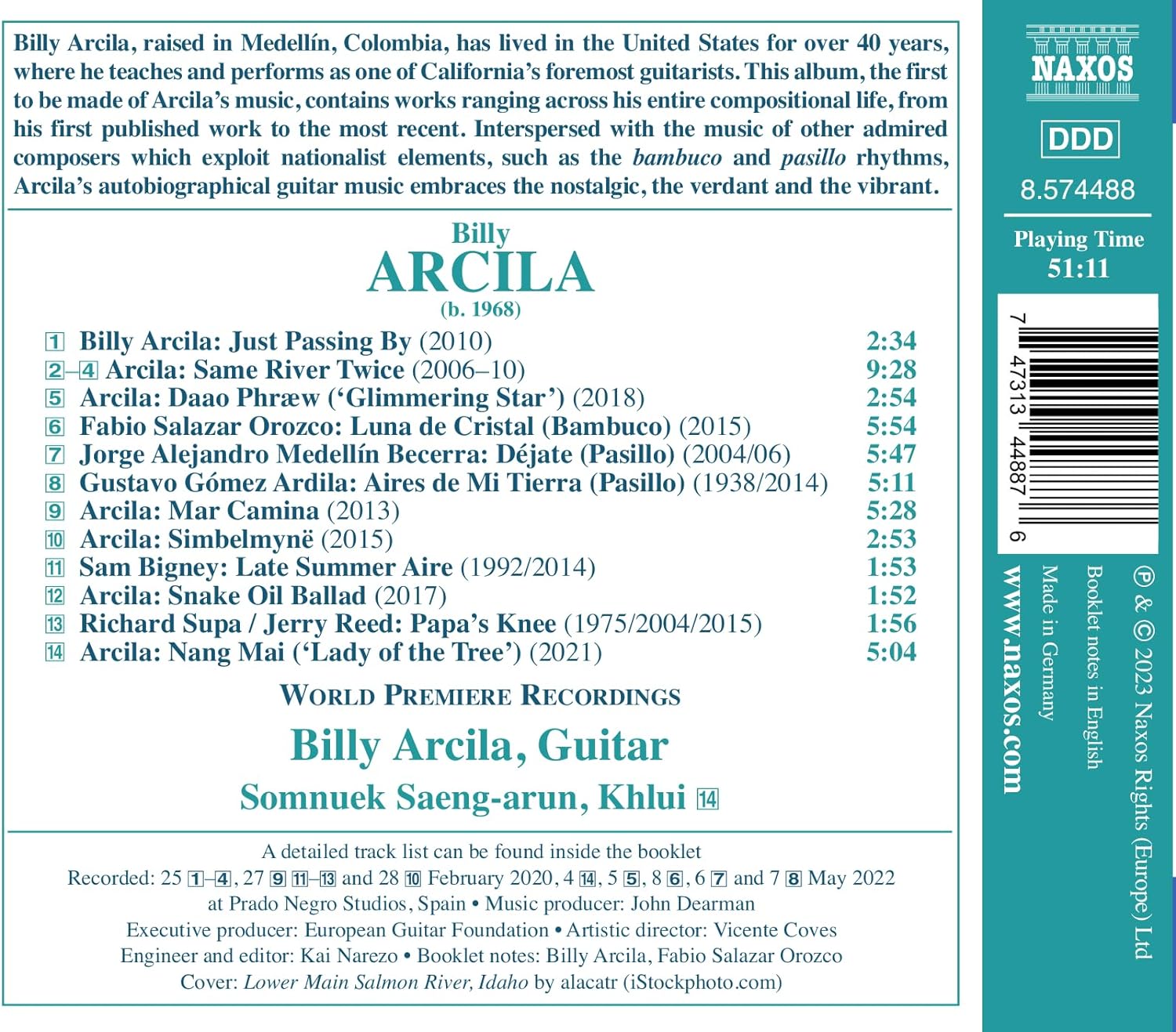 Billy Arcila / Somnuek Saeng-arun 빌리 아르실라: 기타 리사이틀 (Arcila, Ardila & Others: Works for Guitar)