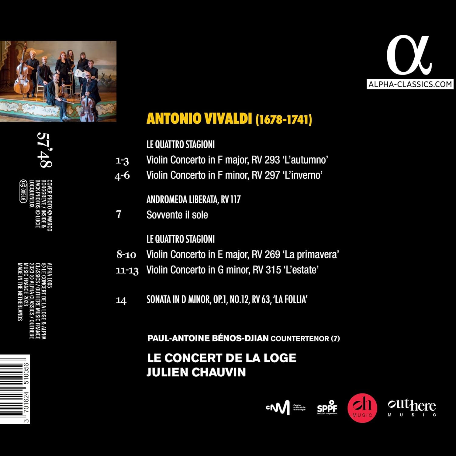 Julien Chauvin 비발디: 사계 & 라 폴리아 (Vivaldi: Le Quattro Stagioni & La Follia)