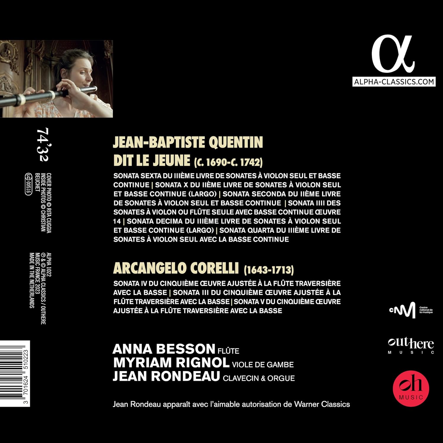 Anna Besson 코렐리 & 켕텡: 플루트 소나타 (Corelli & Quentin: Flute Sonatas)