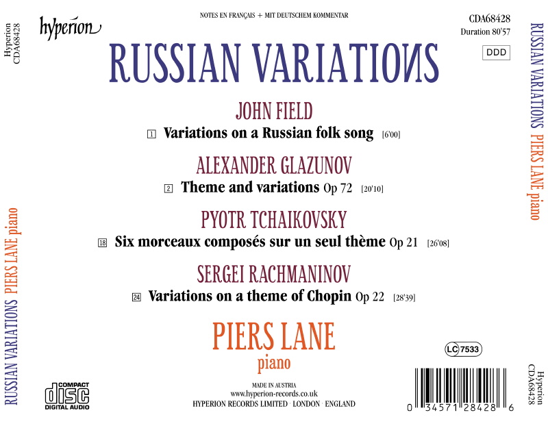 Piers Lane 피어스 레인 러시안 변주곡집 (Russian Variations)