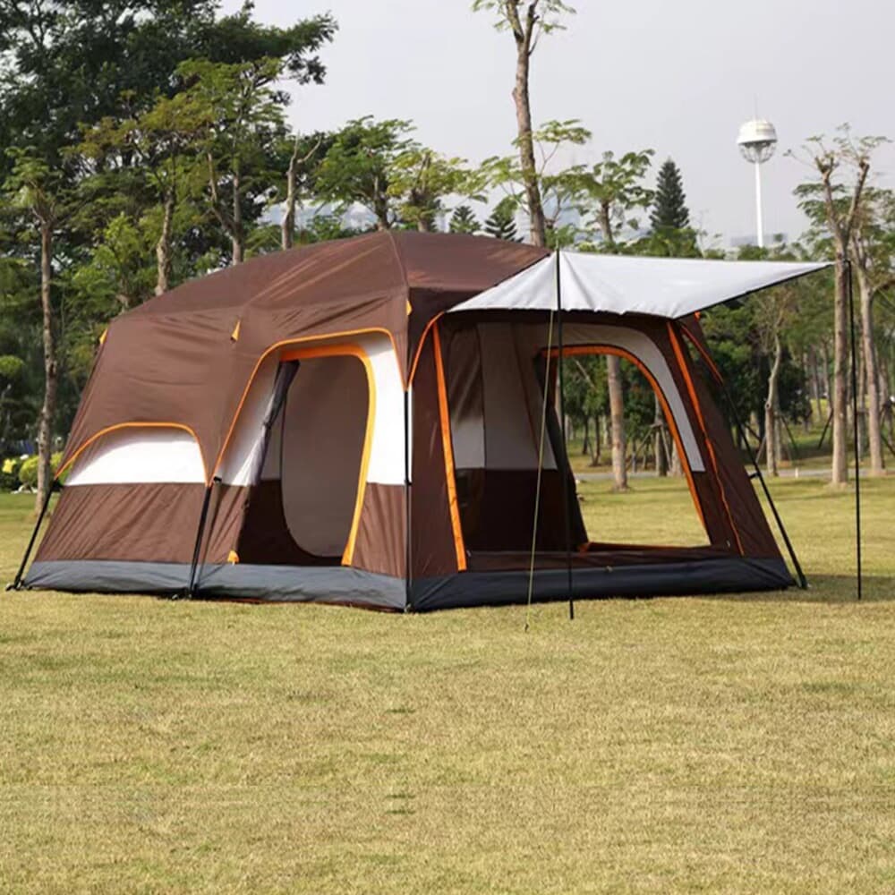 8인용 온가족캠핑 거실형 텐트(브라운)