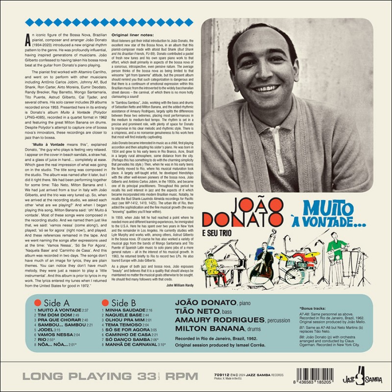 Joao Donato (주앙 도나투) - Muito À Vontade [LP] 