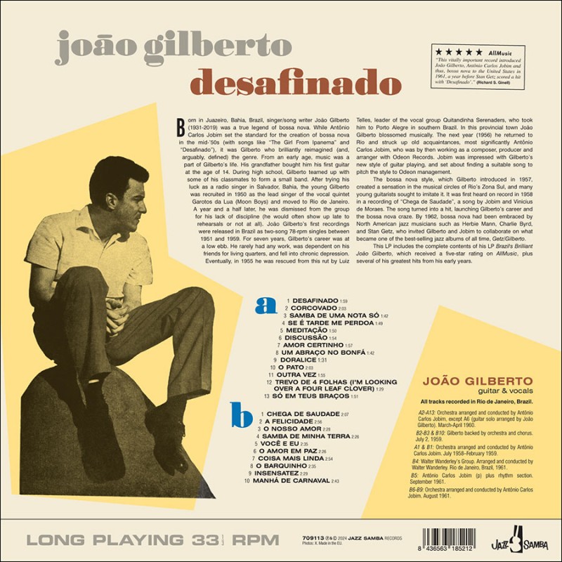 Joao Gilberto (주앙 길베르토) - Desafinado [LP] 