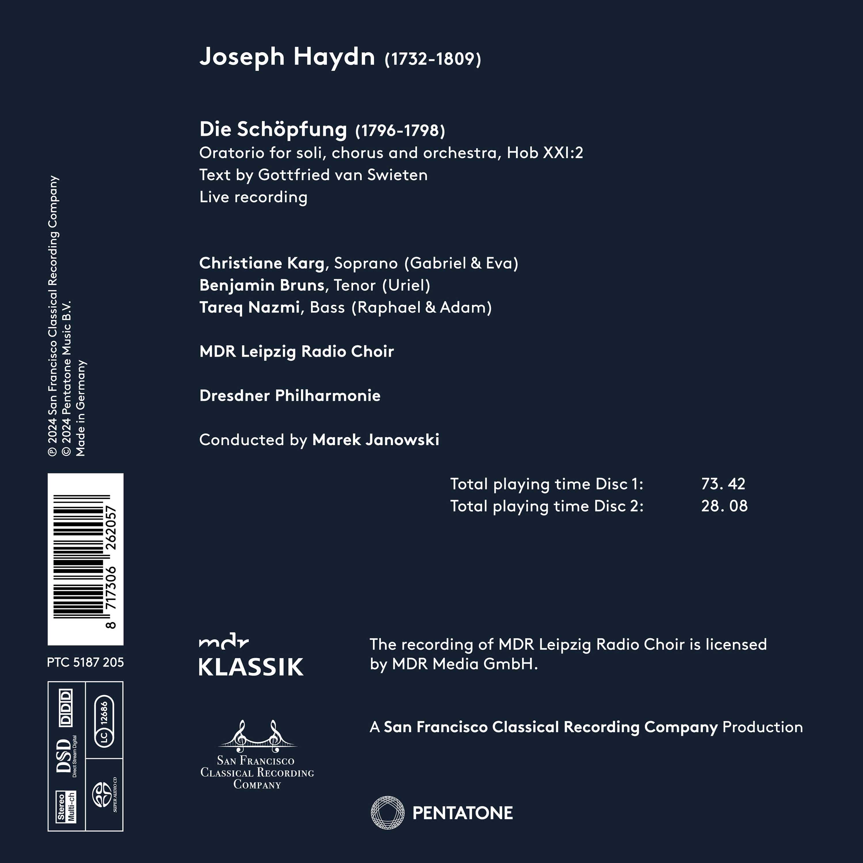Marek Janowski  하이든: 오라토리오 "천지창조" Hob XXI:2 (Haydn: Die Schopfung)