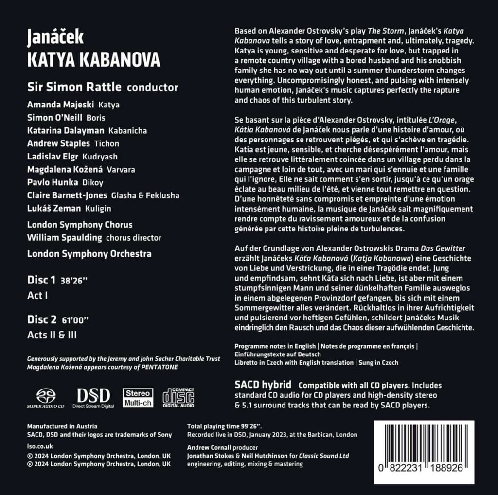 Simon Rattle 야나체크: 가극 '카챠 카바노바' (Janacek: Katya Kabanova)