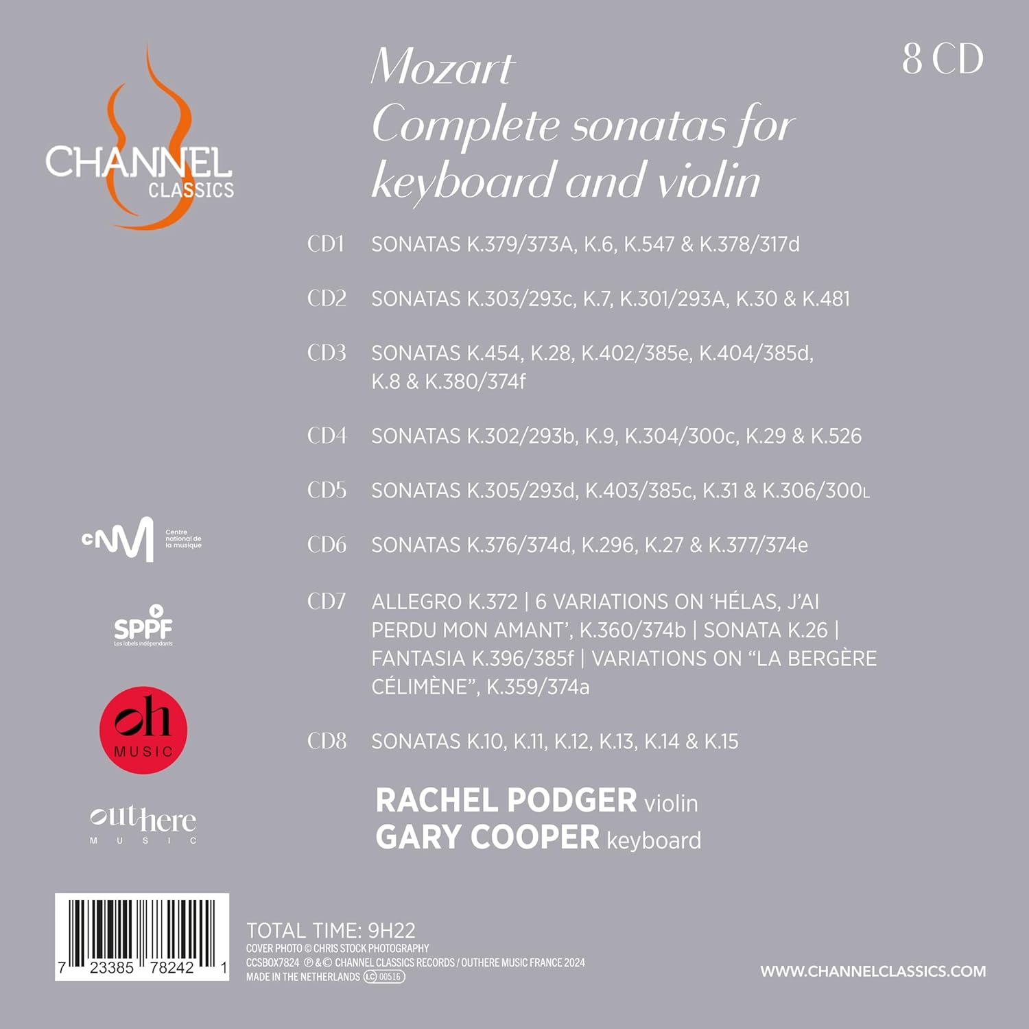 Rachel Podger / Gary Cooper 모차르트: 바이올린 소나타 전집 (Mozart: Complete Sonatas for Keyboard and Violin)