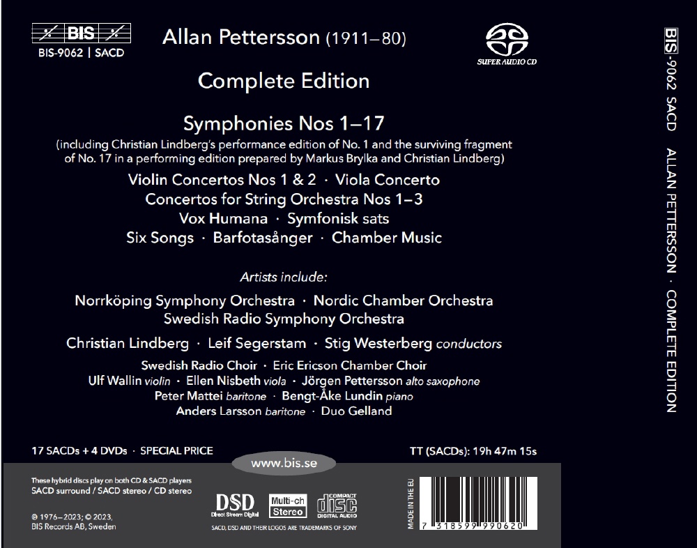 알란 페테르손 작품 전곡집 (Allan Pettersson: Complete Edition)