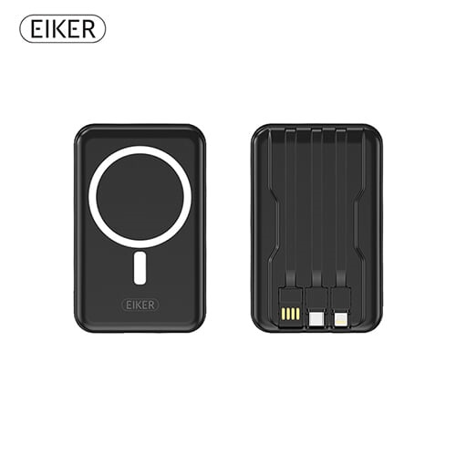 EIKER 맥세이프 마그네틱 유무선 겸용 미니 일체형보조배터리 10000mAh 4 color