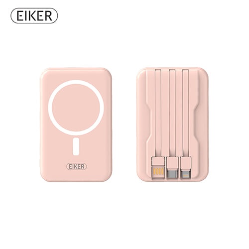 EIKER 맥세이프 마그네틱 유무선 겸용 미니 일체형보조배터리 10000mAh 4 color