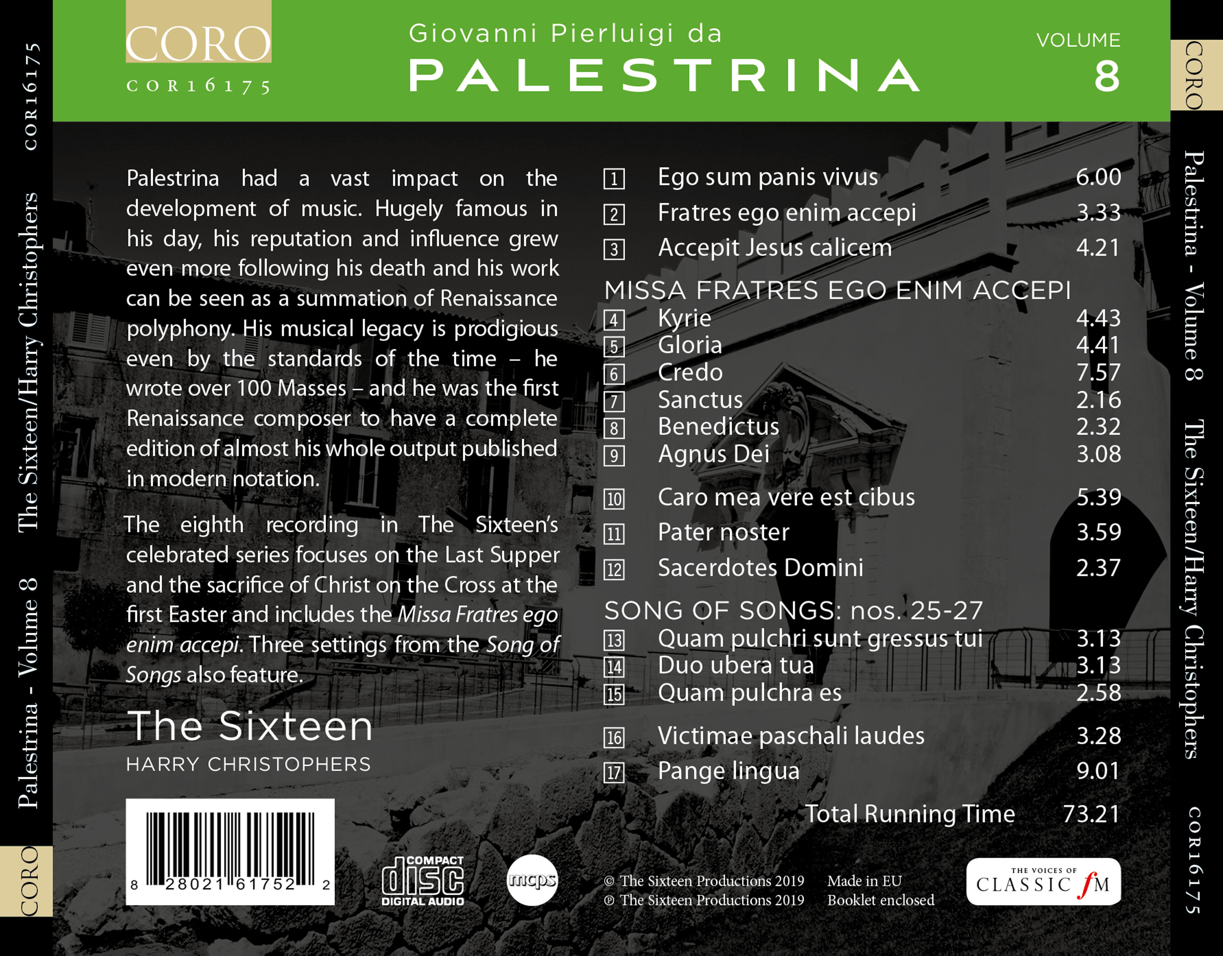 The Sixteen 팔레스트리나 에디션 8집 (Palestrina Vol.8)