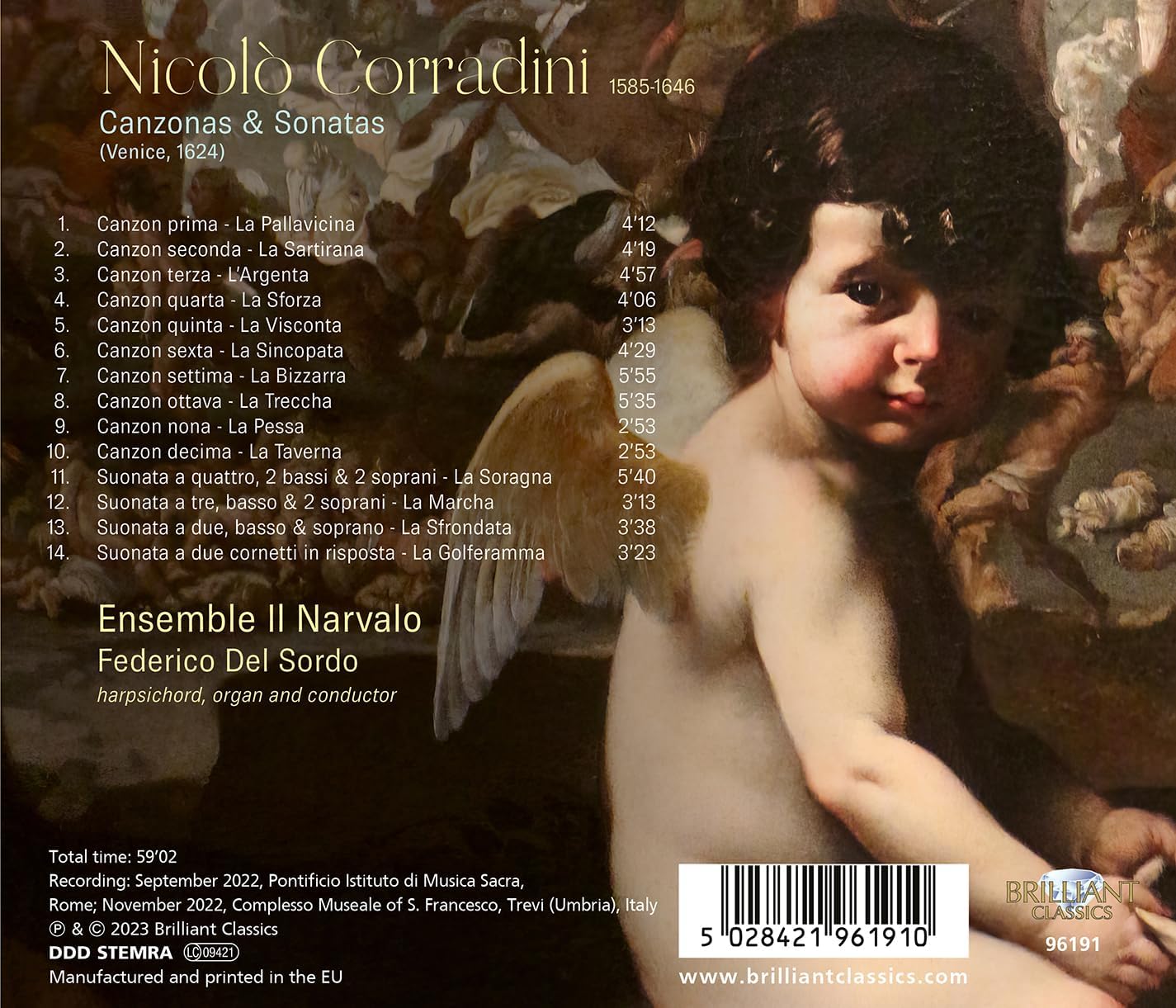 Ensemble Il Narvalo 코라다니: 칸초나·소나타 모음집 (Corradini: Canzonas & Sonatas)