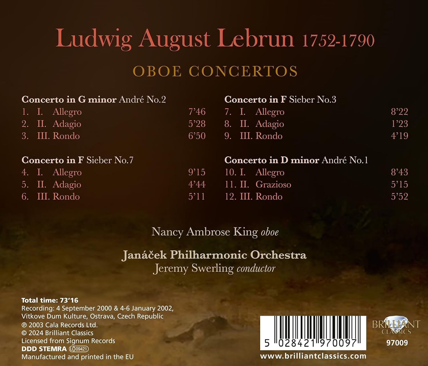 Nancy Ambrose 레브런: 오보에 협주곡 모음집 (Lebrun: Oboe Concertos)