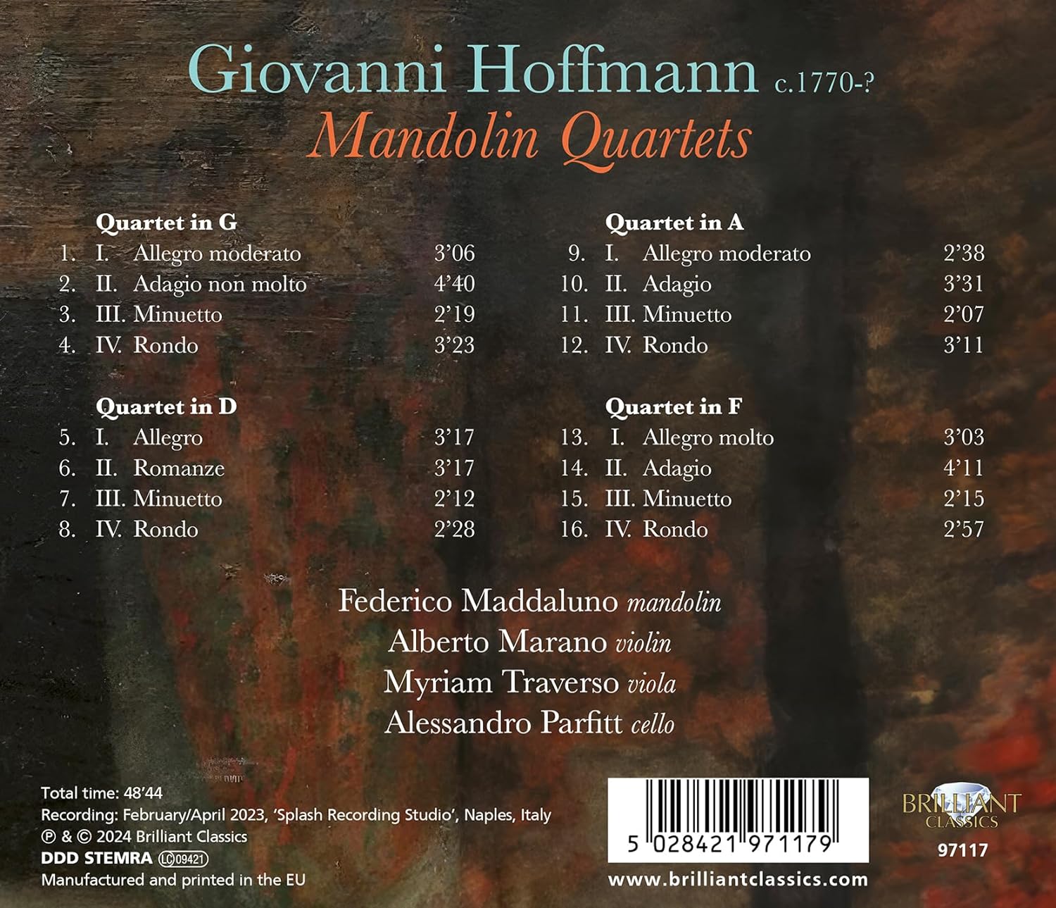 호프만: 만돌린 4중주 (Hoffmann: Mandolin Quartets)