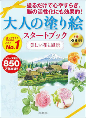 大人の塗り繪スタ-トブック 美しい花と風 新裝版