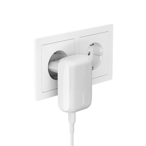 벨킨 42W USB C타입 PD PPS 듀얼 가정용 고속 충전기 WCB009kr