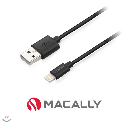 맥컬리 Apple용 MISYNCABLEL3 3피트(0.9M) 8핀 라이트닝 USB 케이블 블랙