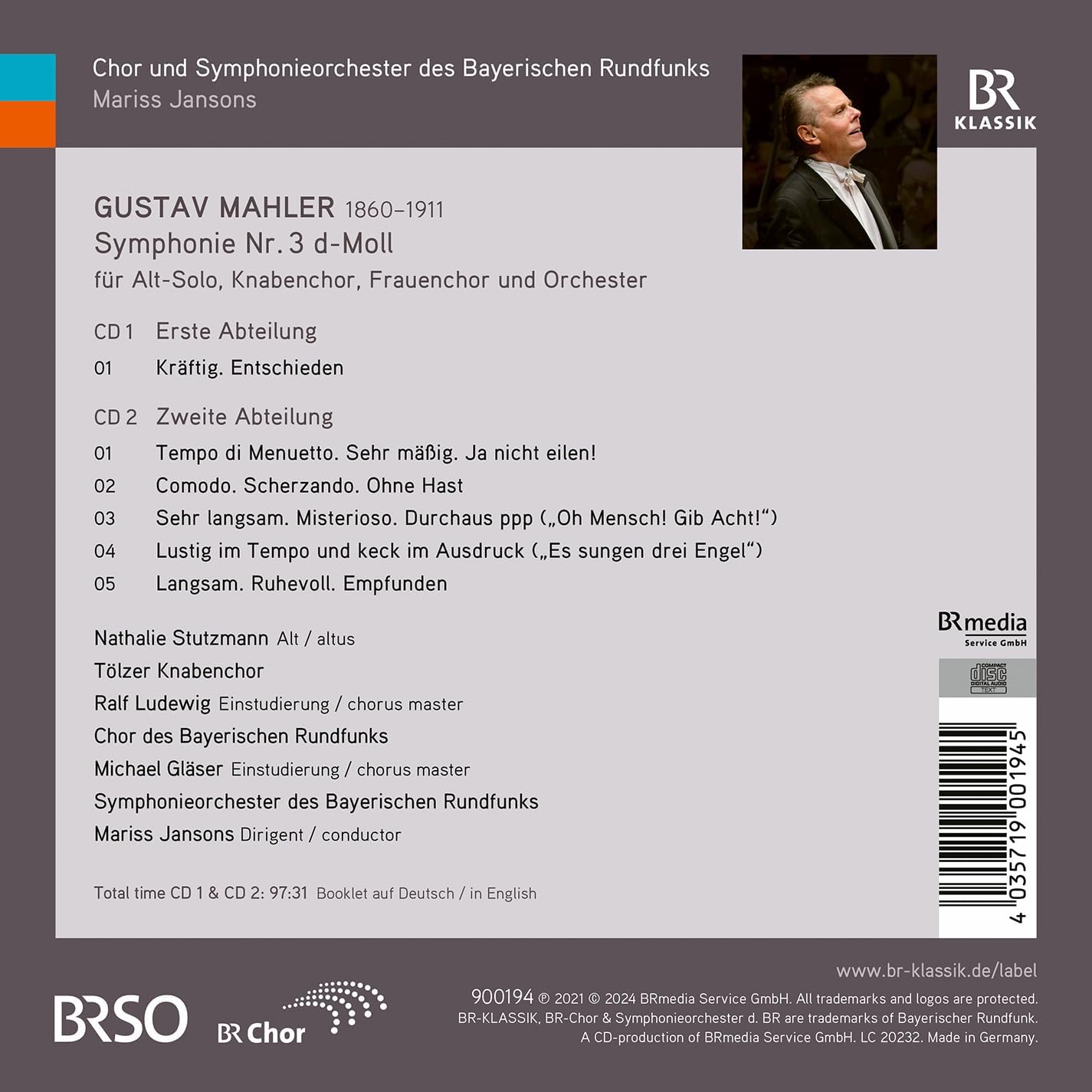 Mariss Jansons 말러: 교향곡 3번 (Mahler: Symphony No. 3)