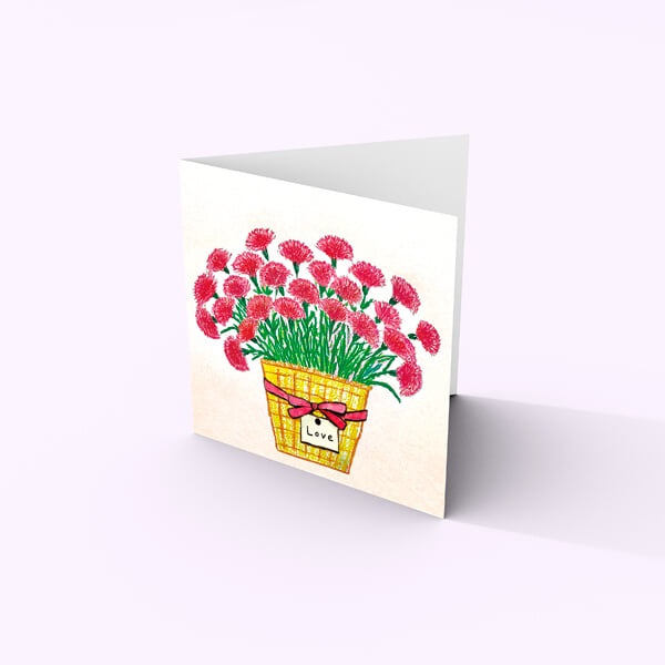 [미니카드] MCG2404- CARNATION LOVE 캘리그라피카드