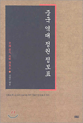 중국 역대 정권 정보표