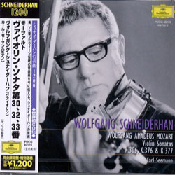 Mozart : Violin Sonata No.30ㆍ32ㆍ33 : Wolfgang Schneiderhan