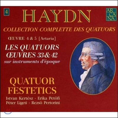 Quotuor Festetics 하이든: 현악 사중주 4집 (Haydn: Quatuors Op.33, Op.42)