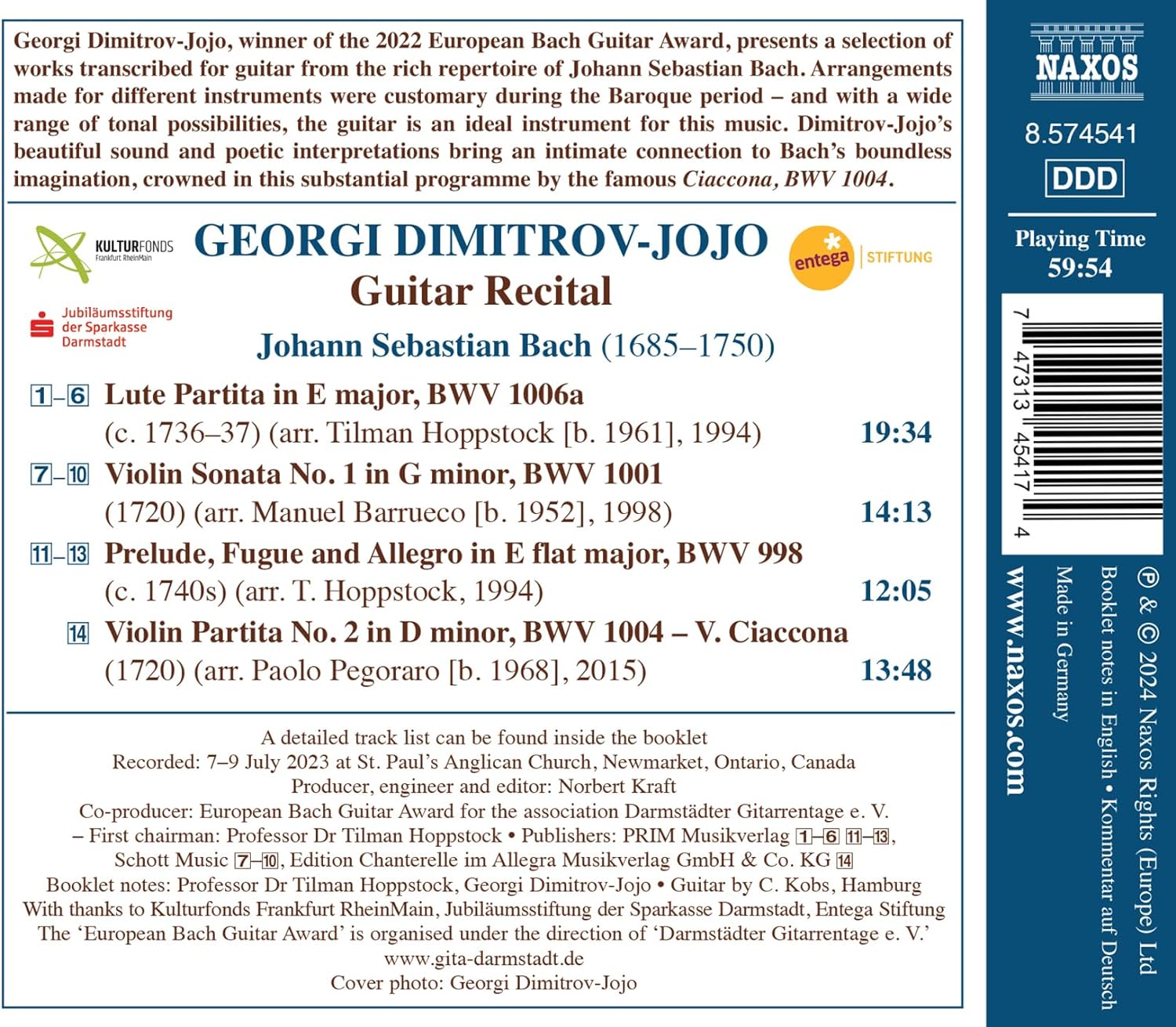 Georgi Dimitrov-Jojo 게오르기 드리티로프-조조 기타 리사이틀 작품집 (Georgi Dimitrov-Jojo: Guitar Recital)