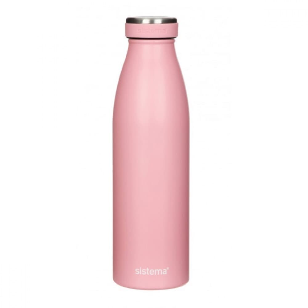 [시스테마] 스텐 이중진공 보냉 보온병 500ml (블러쉬핑크)